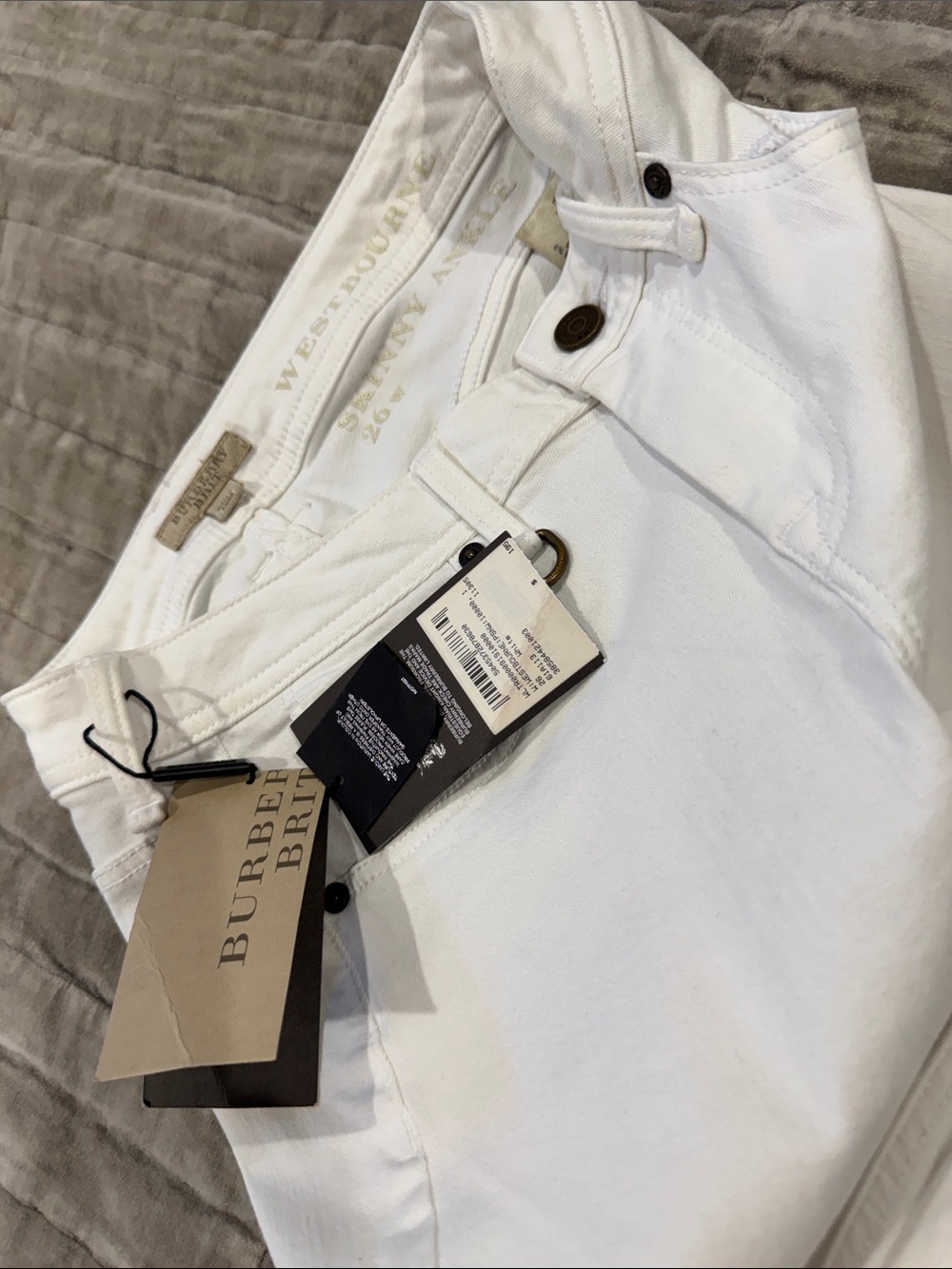 Burberry Off-White Women's Skinny Jeans size 26 - Picture 5 of 9